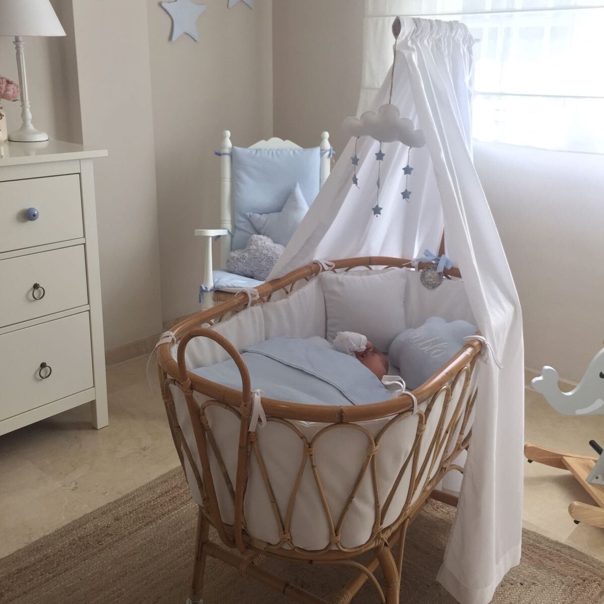 Moises de caña para bebe diseñado a tu gusto - Mimitos Home