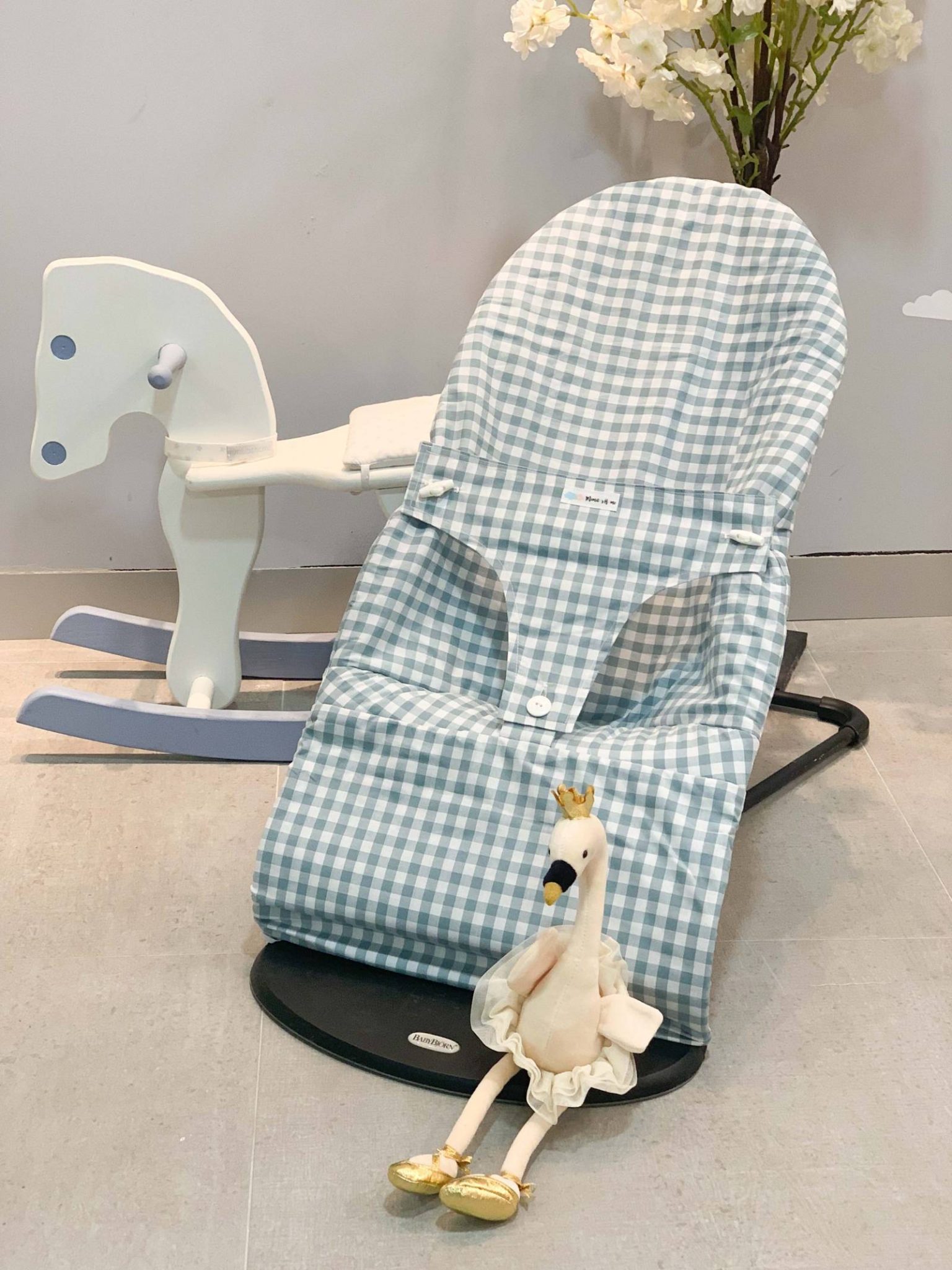 Teoría básica Persona enferma oscuridad Funda para hamaca babybjorn vichy menta - Mimitos Home