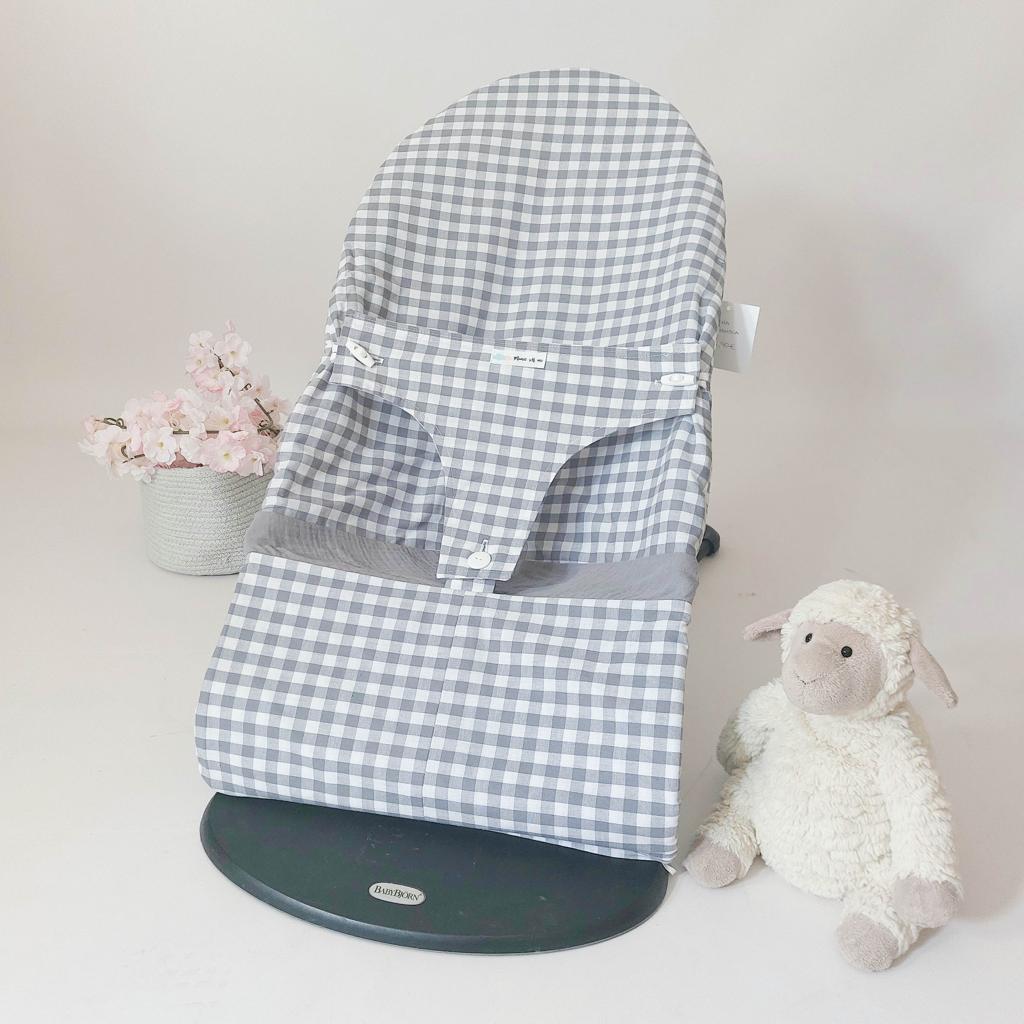 Funda para hamaca babybjorn vichy gris - Mimitos Home