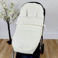 Saco para silla de paseo BUGABOO tela sacks avainillado y pelo blanco roto
