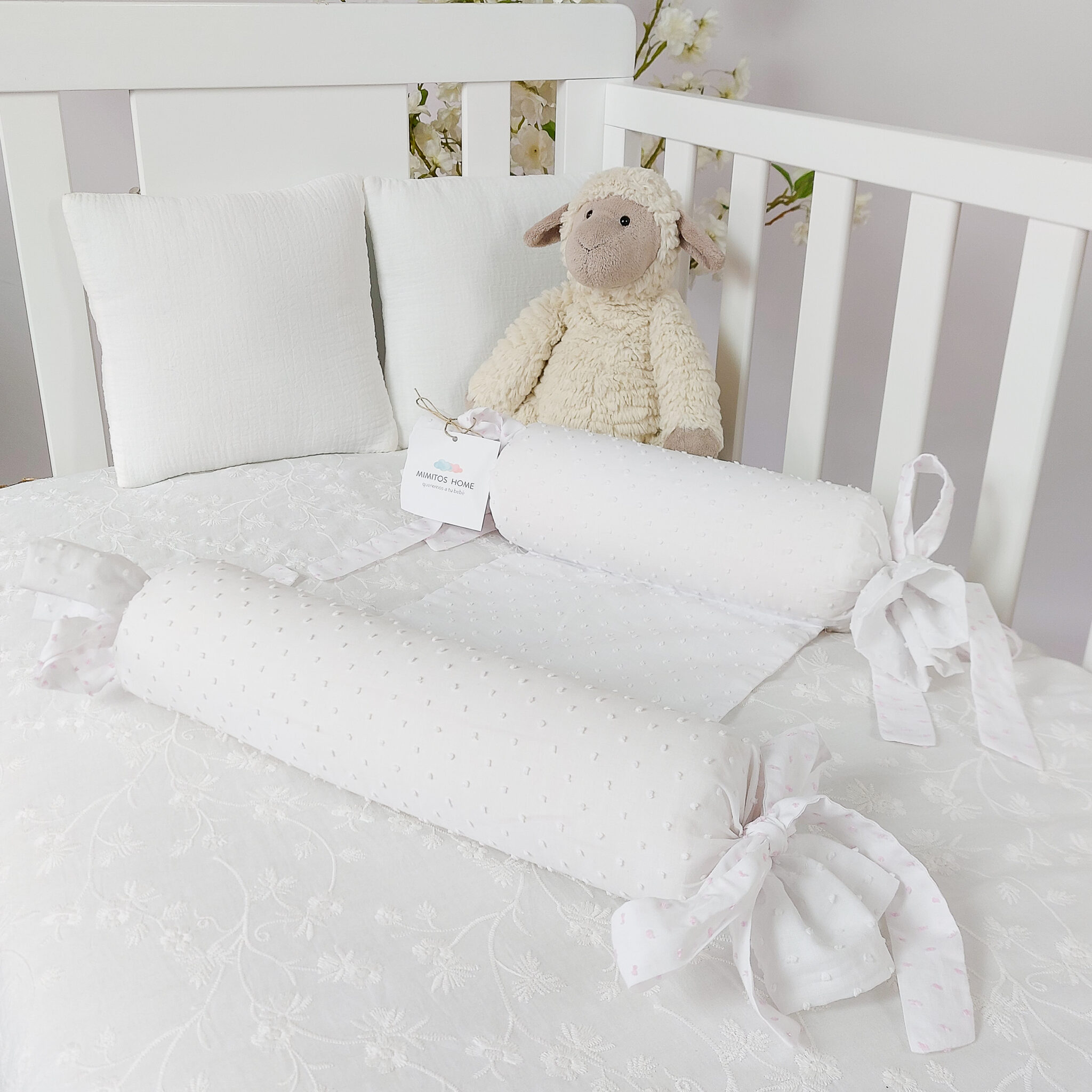 Almohada de cuna de niña para cama de bebé, ropa de cama de