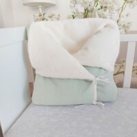 Saco bebe capazo tela sack verde maquillaje y pelo blanco roto  24-48h