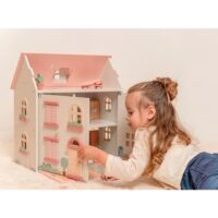 casa de muñecas rosa little dutch